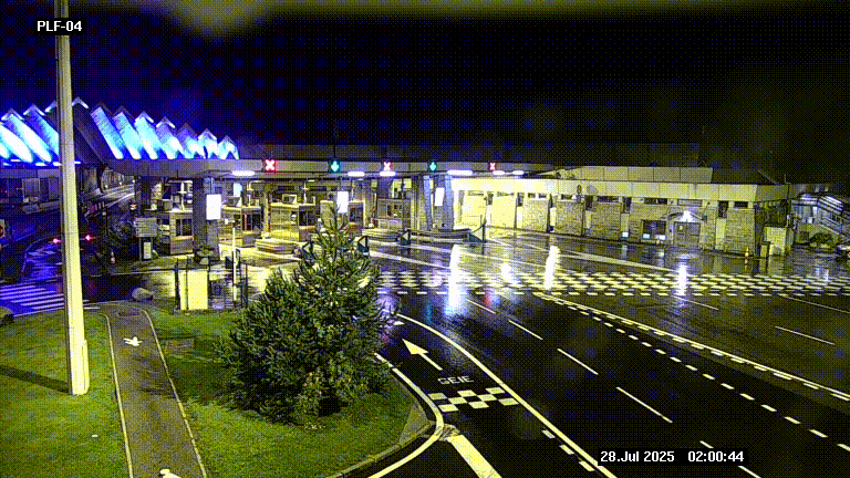 Webcam au péage du tunnel du Mont-Blanc, côté entrée France à Chamonix, au bout de l'A40
