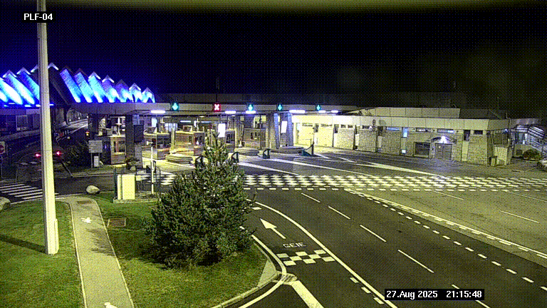 Webcam au péage du tunnel du Mont-Blanc, côté entrée France à Chamonix, au bout de l'A40
