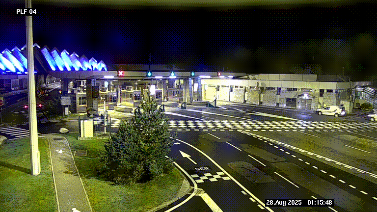 Webcam au péage du tunnel du Mont-Blanc, côté entrée France à Chamonix, au bout de l'A40