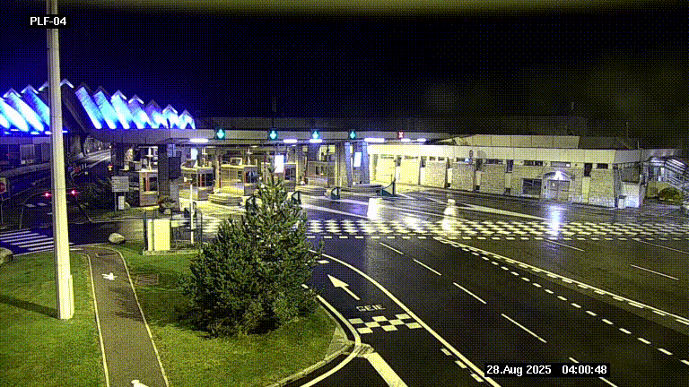 Webcam au péage du tunnel du Mont-Blanc, côté entrée France à Chamonix, au bout de l'A40