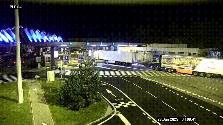 Webcam au péage du tunnel du Mont-Blanc, côté entrée France à Chamonix, au bout de l'A40