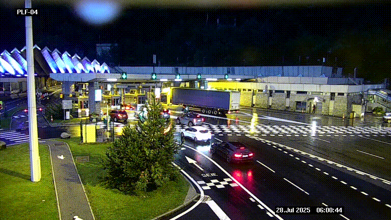 <h2>Webcam au péage du tunnel du Mont-Blanc, côté entrée France à Chamonix, au bout de l'A40</h2>