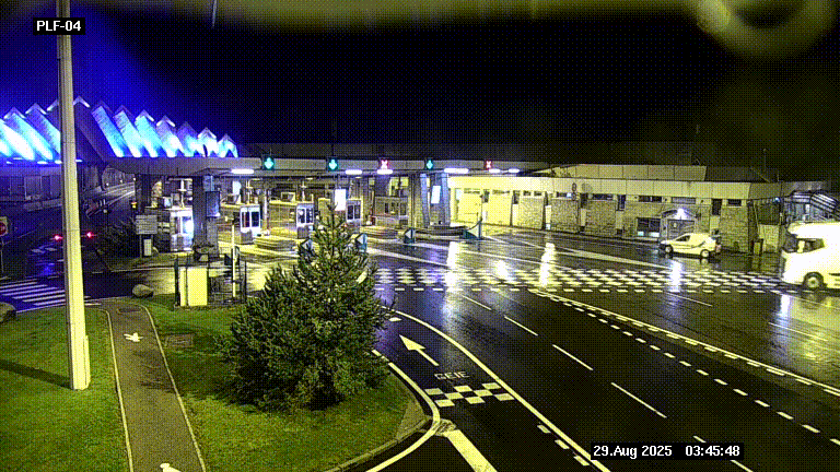 Webcam au péage du tunnel du Mont-Blanc, côté entrée France à Chamonix, au bout de l'A40