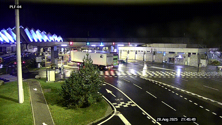 Webcam au péage du tunnel du Mont-Blanc, côté entrée France à Chamonix, au bout de l'A40
