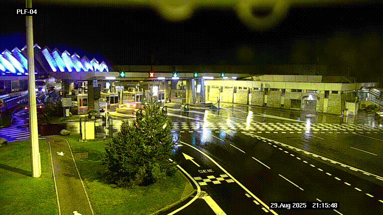 Webcam au péage du tunnel du Mont-Blanc, côté entrée France à Chamonix, au bout de l'A40