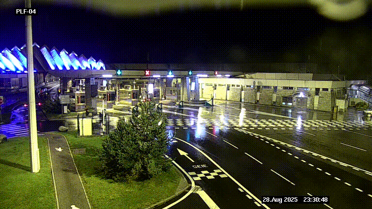Webcam au péage du tunnel du Mont-Blanc, côté entrée France à Chamonix, au bout de l'A40