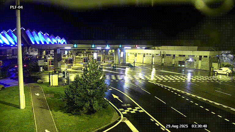 Webcam au péage du tunnel du Mont-Blanc, côté entrée France à Chamonix, au bout de l'A40