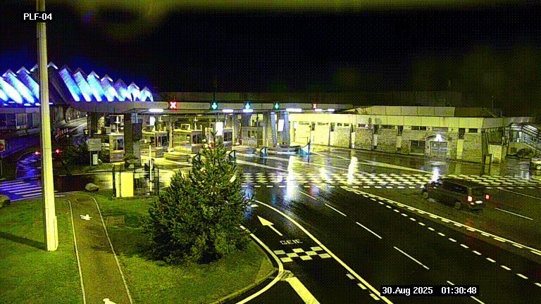 Webcam au péage du tunnel du Mont-Blanc, côté entrée France à Chamonix, au bout de l'A40