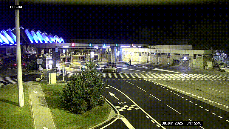 Webcam au péage du tunnel du Mont-Blanc, côté entrée France à Chamonix, au bout de l'A40