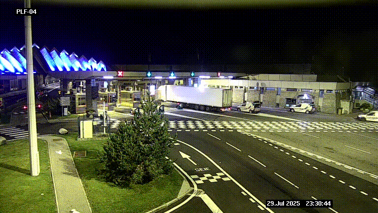 <h2>Webcam au péage du tunnel du Mont-Blanc, côté entrée France à Chamonix, au bout de l'A40</h2>