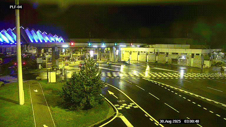 Webcam au péage du tunnel du Mont-Blanc, côté entrée France à Chamonix, au bout de l'A40
