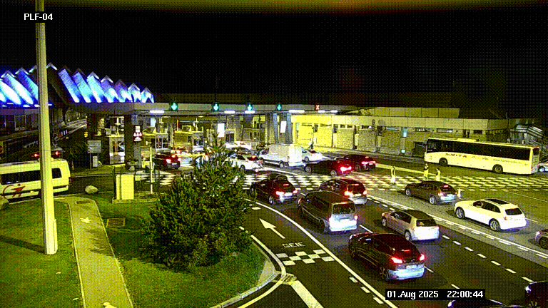 Webcam au péage du tunnel du Mont-Blanc, côté entrée France à Chamonix, au bout de l'A40