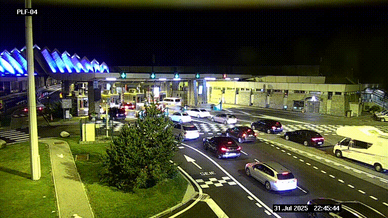 <h2>Webcam au péage du tunnel du Mont-Blanc, côté entrée France à Chamonix, au bout de l'A40</h2>