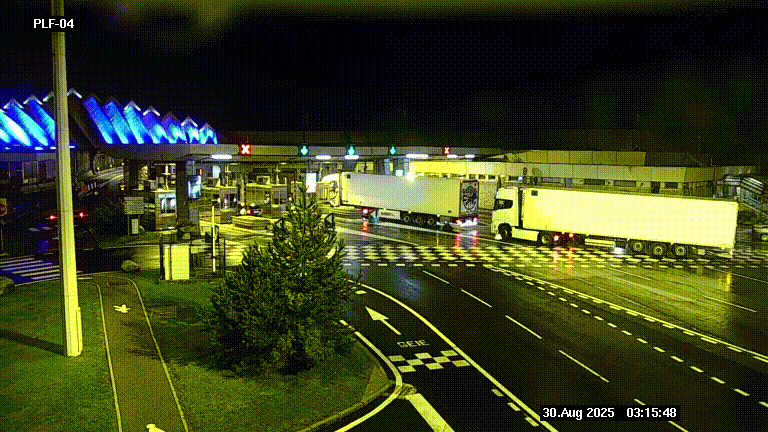 Webcam au péage du tunnel du Mont-Blanc, côté entrée France à Chamonix, au bout de l'A40