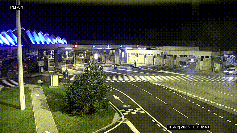 Webcam au péage du tunnel du Mont-Blanc, côté entrée France à Chamonix, au bout de l'A40