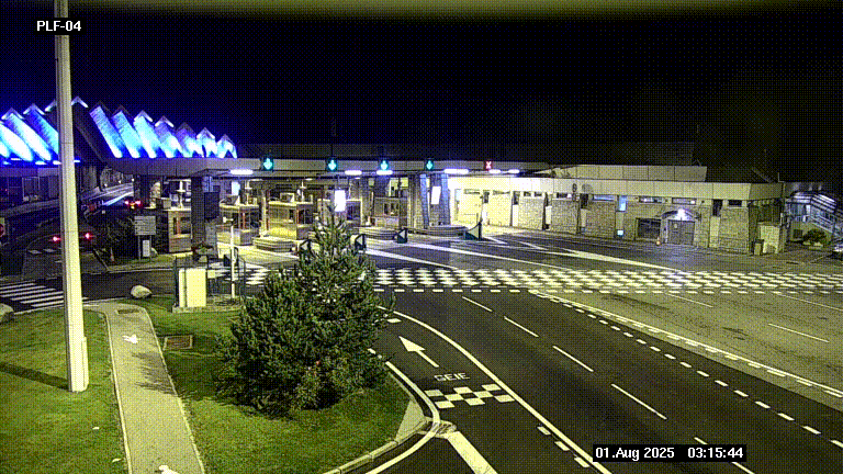 Webcam au péage du tunnel du Mont-Blanc, côté entrée France à Chamonix, au bout de l'A40