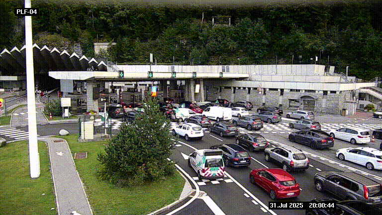 <h2>Webcam au péage du tunnel du Mont-Blanc, côté entrée France à Chamonix, au bout de l'A40</h2>