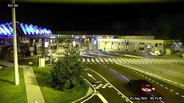Webcam au péage du tunnel du Mont-Blanc, côté entrée France à Chamonix, au bout de l'A40