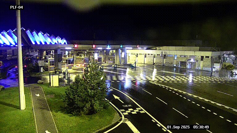 Webcam au péage du tunnel du Mont-Blanc, côté entrée France à Chamonix, au bout de l'A40