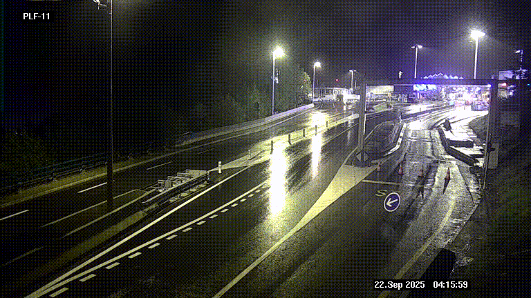 <h2>Caméra avant le péage du tunnel du Mont-Blanc, côté entrée France à Chamonix-Mont-Blanc, à la fin de la N205</h2>