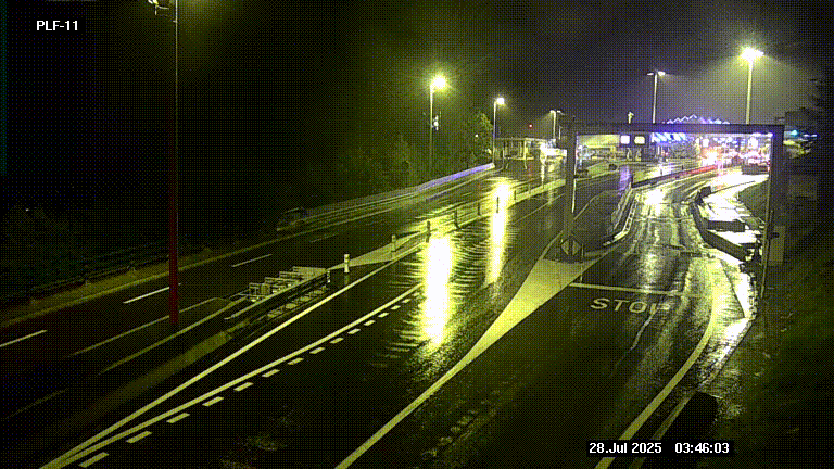 <h2>Caméra avant le péage du tunnel du Mont-Blanc, côté entrée France à Chamonix-Mont-Blanc, à la fin de la N205</h2>