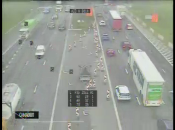 <h2>Webcam sur le Ring Ouest d'Anvers, à hauteur de la sortie St. Anna Linkeroever, en direction de Zelzate</h2>