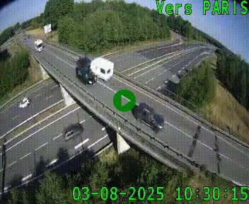Clone of Caméra routière sur l'autoroute A20 au nord de Limoges, à la jonction avec la N520. Vue orientée vers Paris