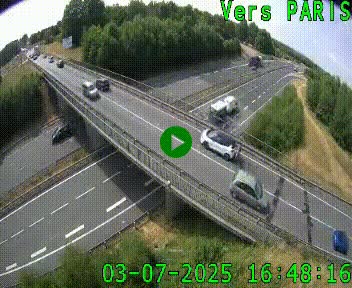 Clone of Caméra routière sur l'autoroute A20 au nord de Limoges, à la jonction avec la N520. Vue orientée vers Paris