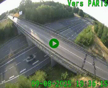 Clone of Caméra routière sur l'autoroute A20 au nord de Limoges, à la jonction avec la N520. Vue orientée vers Paris