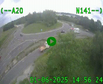 Clone of Caméra routière sur l'autoroute A20 au nord de Limoges, à la jonction avec la N520. Vue orientée vers Paris