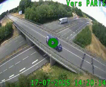 <h2>Clone of Caméra routière sur l'autoroute A20 au nord de Limoges, à la jonction avec la N520. Vue orientée vers Paris</h2>