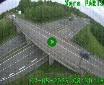 Clone of Caméra routière sur l'autoroute A20 au nord de Limoges, à la jonction avec la N520. Vue orientée vers Paris