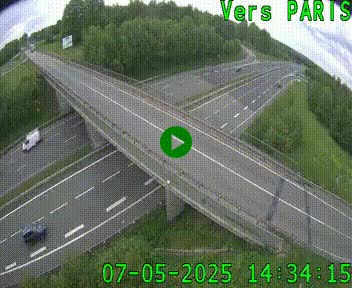 Clone of Caméra routière sur l'autoroute A20 au nord de Limoges, à la jonction avec la N520. Vue orientée vers Paris