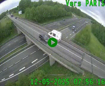 Clone of Caméra routière sur l'autoroute A20 au nord de Limoges, à la jonction avec la N520. Vue orientée vers Paris