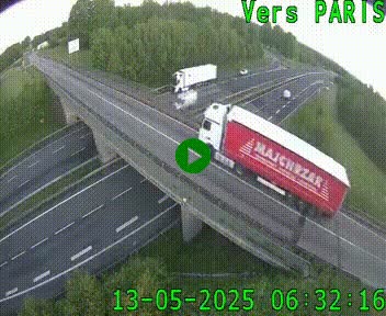 Clone of Caméra routière sur l'autoroute A20 au nord de Limoges, à la jonction avec la N520. Vue orientée vers Paris