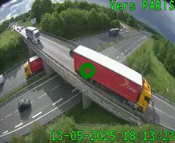 Clone of Caméra routière sur l'autoroute A20 au nord de Limoges, à la jonction avec la N520. Vue orientée vers Paris