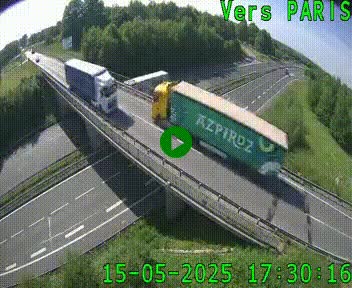 Clone of Caméra routière sur l'autoroute A20 au nord de Limoges, à la jonction avec la N520. Vue orientée vers Paris