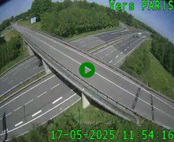 Clone of Caméra routière sur l'autoroute A20 au nord de Limoges, à la jonction avec la N520. Vue orientée vers Paris