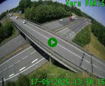 Clone of Caméra routière sur l'autoroute A20 au nord de Limoges, à la jonction avec la N520. Vue orientée vers Paris