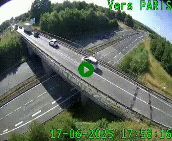 Clone of Caméra routière sur l'autoroute A20 au nord de Limoges, à la jonction avec la N520. Vue orientée vers Paris