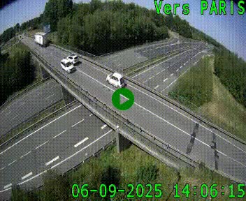 Clone of Caméra routière sur l'autoroute A20 au nord de Limoges, à la jonction avec la N520. Vue orientée vers Paris