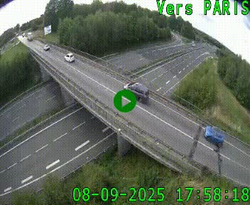 Clone of Caméra routière sur l'autoroute A20 au nord de Limoges, à la jonction avec la N520. Vue orientée vers Paris