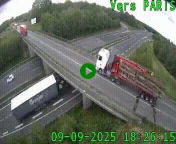Clone of Caméra routière sur l'autoroute A20 au nord de Limoges, à la jonction avec la N520. Vue orientée vers Paris