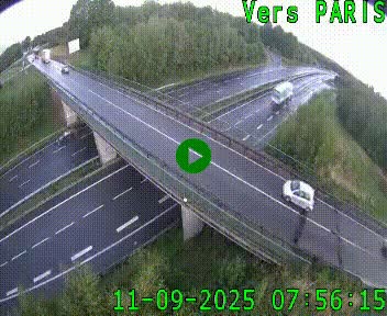 Clone of Caméra routière sur l'autoroute A20 au nord de Limoges, à la jonction avec la N520. Vue orientée vers Paris