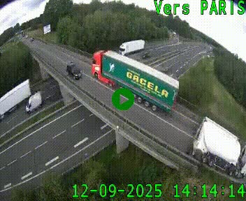 Clone of Caméra routière sur l'autoroute A20 au nord de Limoges, à la jonction avec la N520. Vue orientée vers Paris