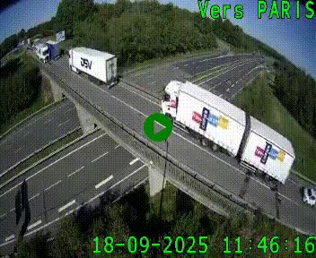 Clone of Caméra routière sur l'autoroute A20 au nord de Limoges, à la jonction avec la N520. Vue orientée vers Paris