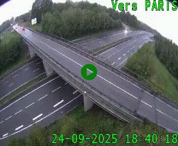 Clone of Caméra routière sur l'autoroute A20 au nord de Limoges, à la jonction avec la N520. Vue orientée vers Paris