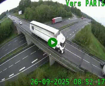 Clone of Caméra routière sur l'autoroute A20 au nord de Limoges, à la jonction avec la N520. Vue orientée vers Paris