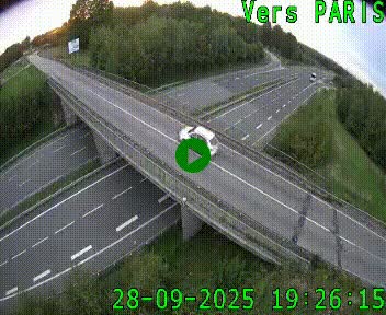 Clone of Caméra routière sur l'autoroute A20 au nord de Limoges, à la jonction avec la N520. Vue orientée vers Paris