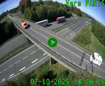 Clone of Caméra routière sur l'autoroute A20 au nord de Limoges, à la jonction avec la N520. Vue orientée vers Paris